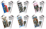 Amarillo FootWhere® Souvenir Zipper-Pulls. 6 Piece Set. Made in USA-FootWhere® Souvenirs